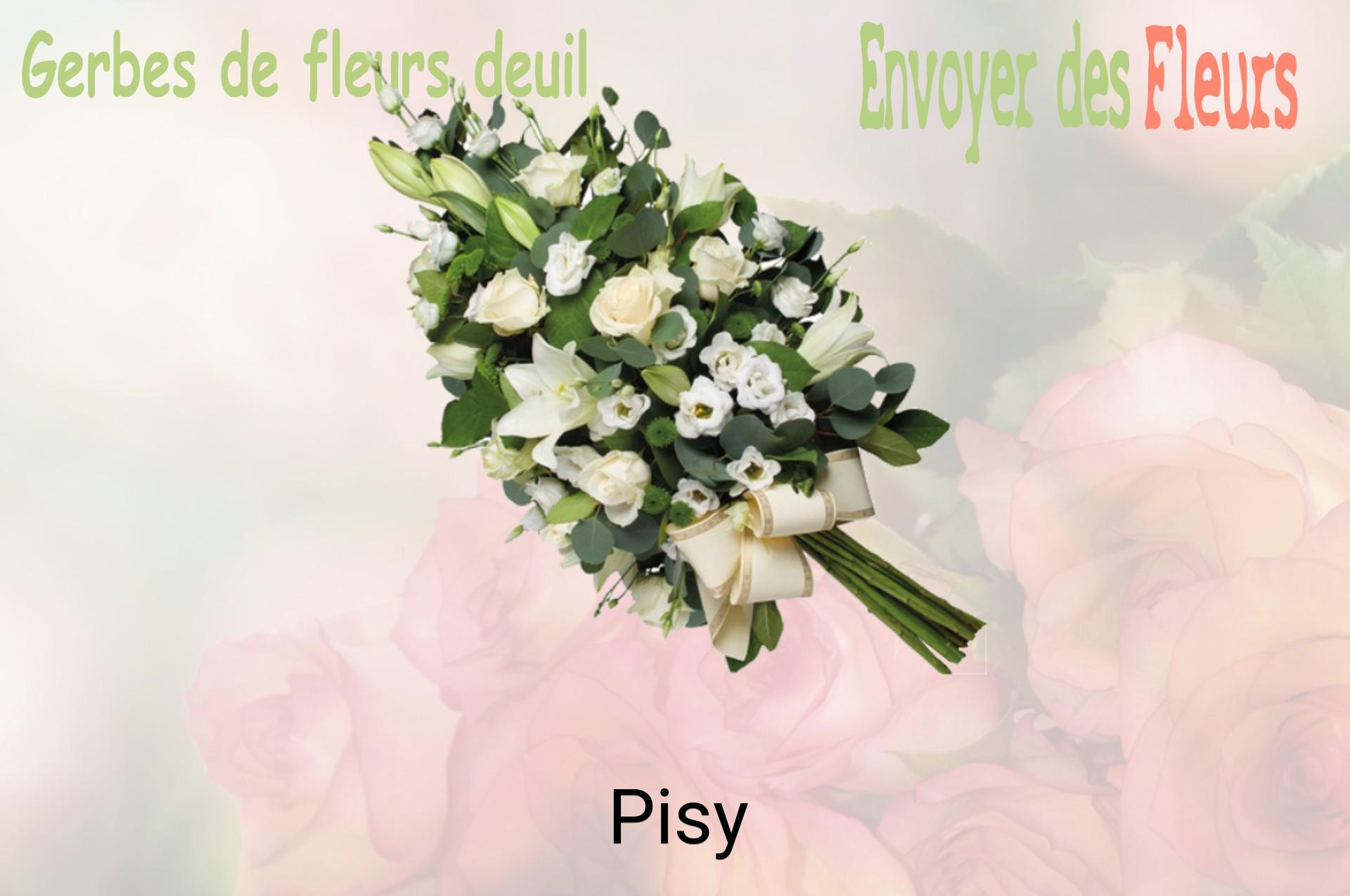 Gerbe de fleurs de deuil livrée à Pisy